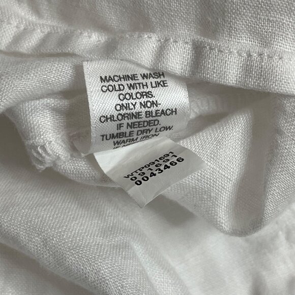 J. Jill 100% Linen Tunic Top Women's Large‎ Oversized Button Side High Low Hem - Picture 6 of 10